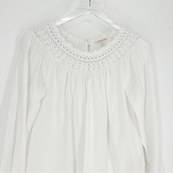 Rebecca Taylor Crochet Detail Blouse 0 White - Picture 3 of 5